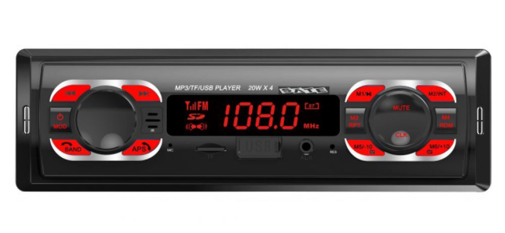 Autoradio estéreo para vehículo Bluetooth USB SD MP3 FM SATE AU339B