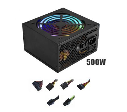 Fuente de alimentación SATE 500W c/RGB PRO-590